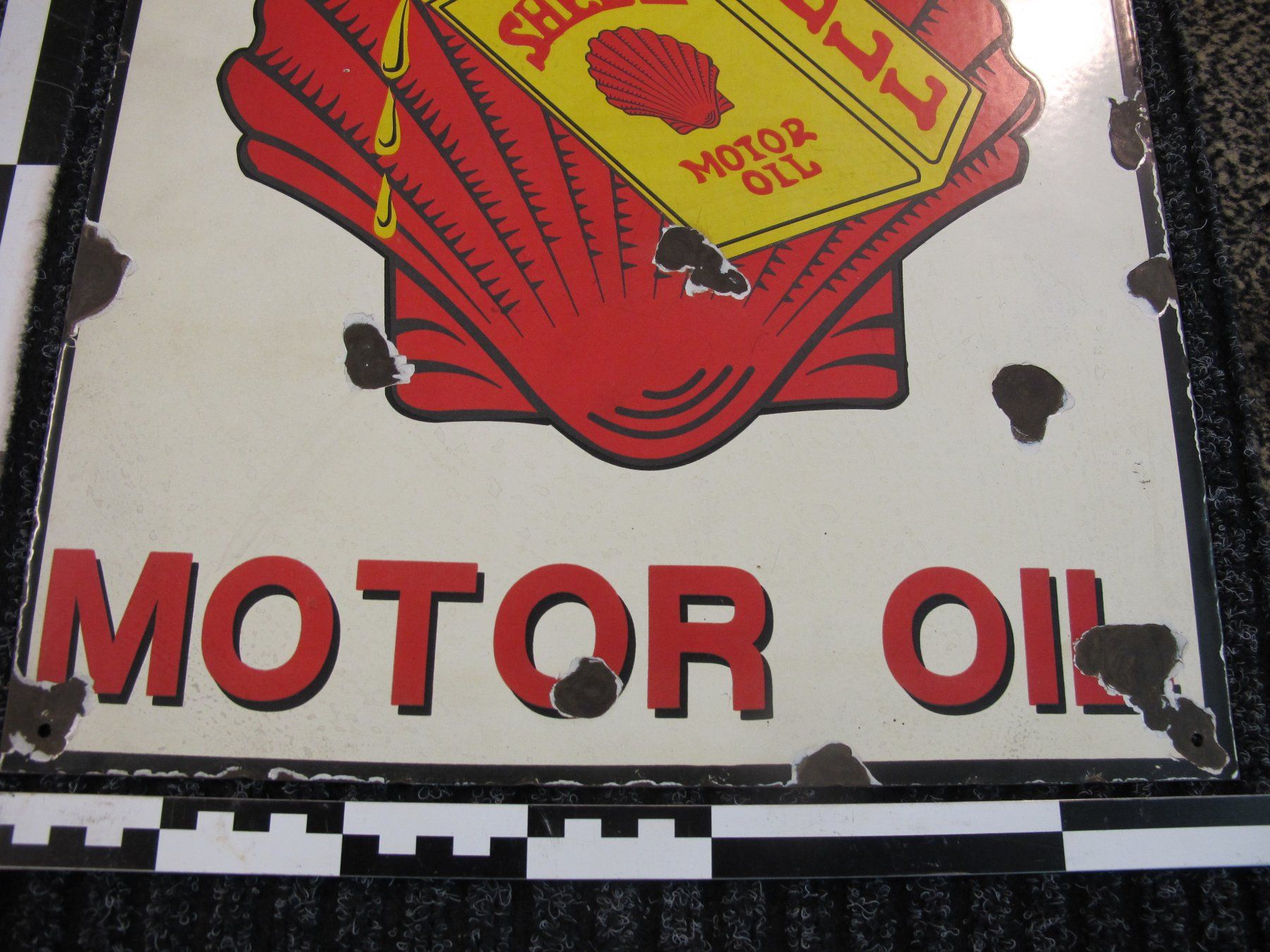 Shell Insegne: Plaque émaillée Shell Motor Oil – Usato da Arnex sur Orbe venduto da Caturix 2
