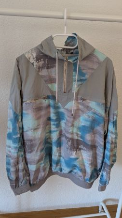 Halfzip Original Vintage Jacke Retro 80er 90er grau blau 40