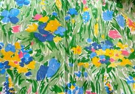 Baumwollstoff 50 x   150 cm Blumenwiese