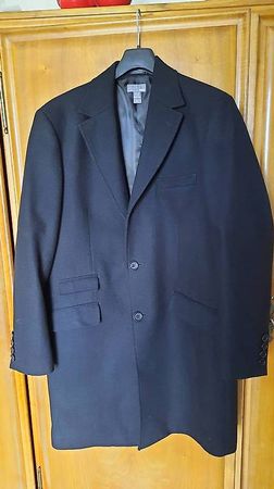 Manteau mi-long noir homme taille 50