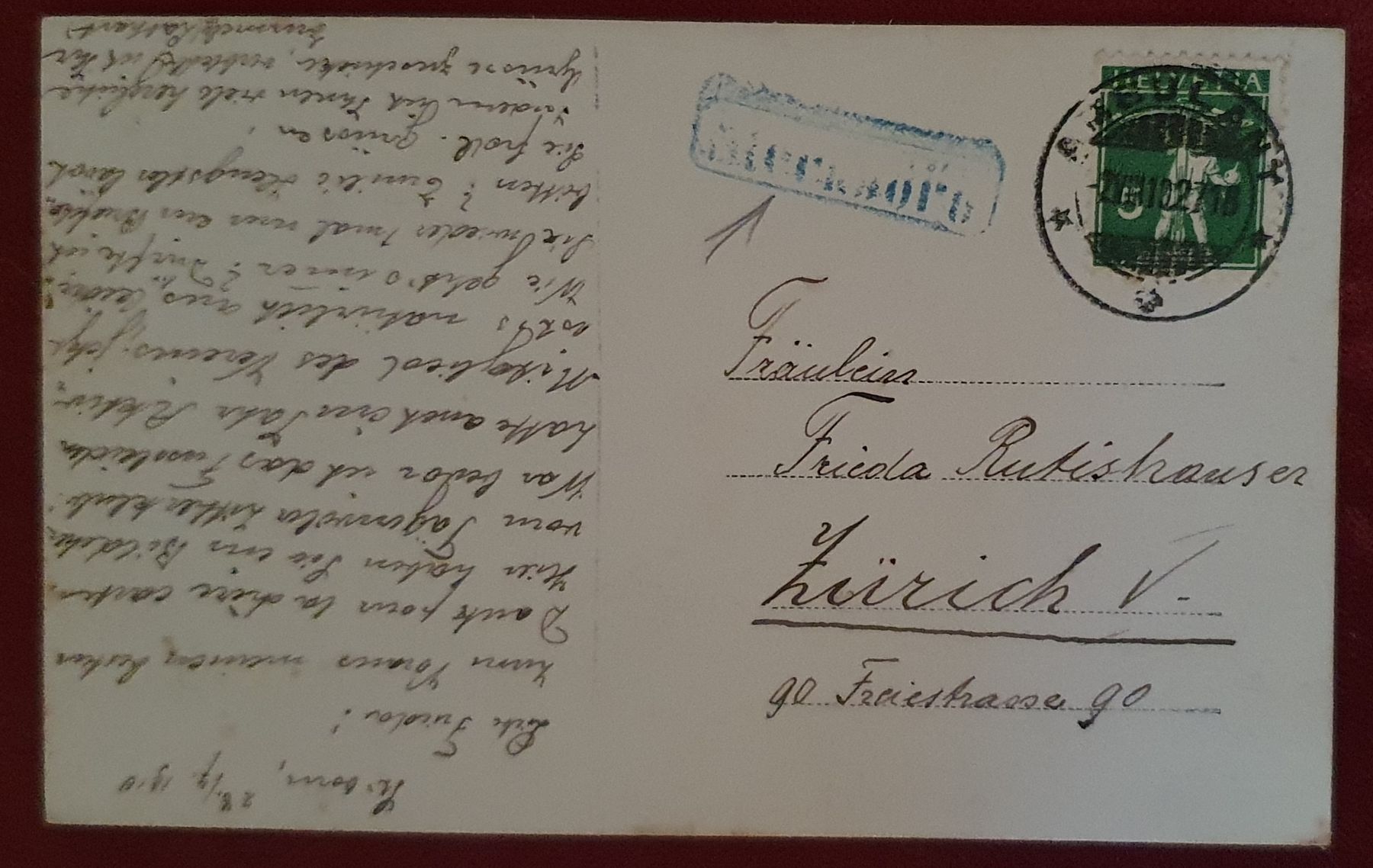 Cartoline postali: Tägerwilen 1910 - Zitherklub – Usato da Kreuzlingen venduto da Rschweiz1 1