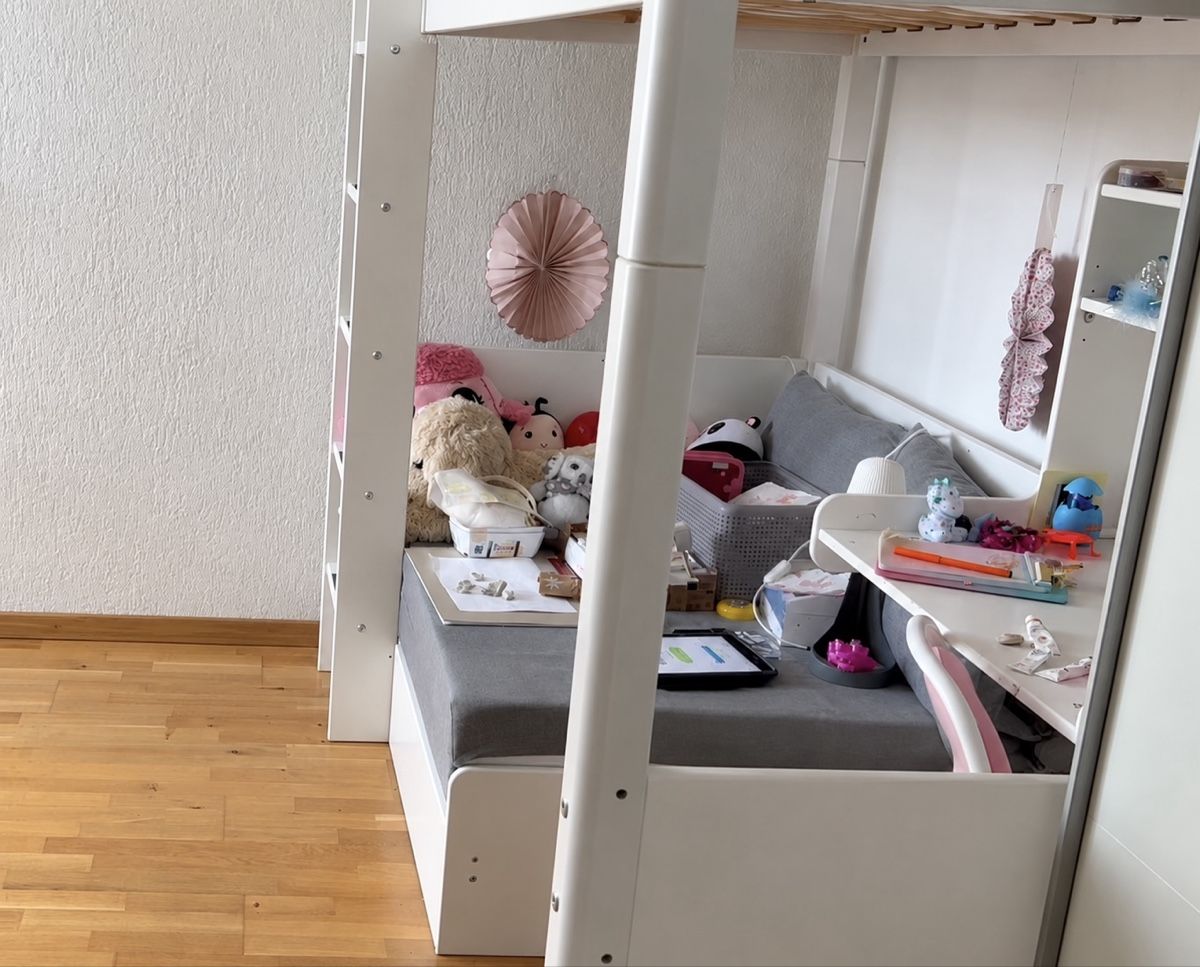 Letti: Flexa Hochbett mit Schreibtisch und Sofa – Usato da Olten venduto da edu_qc6x 1