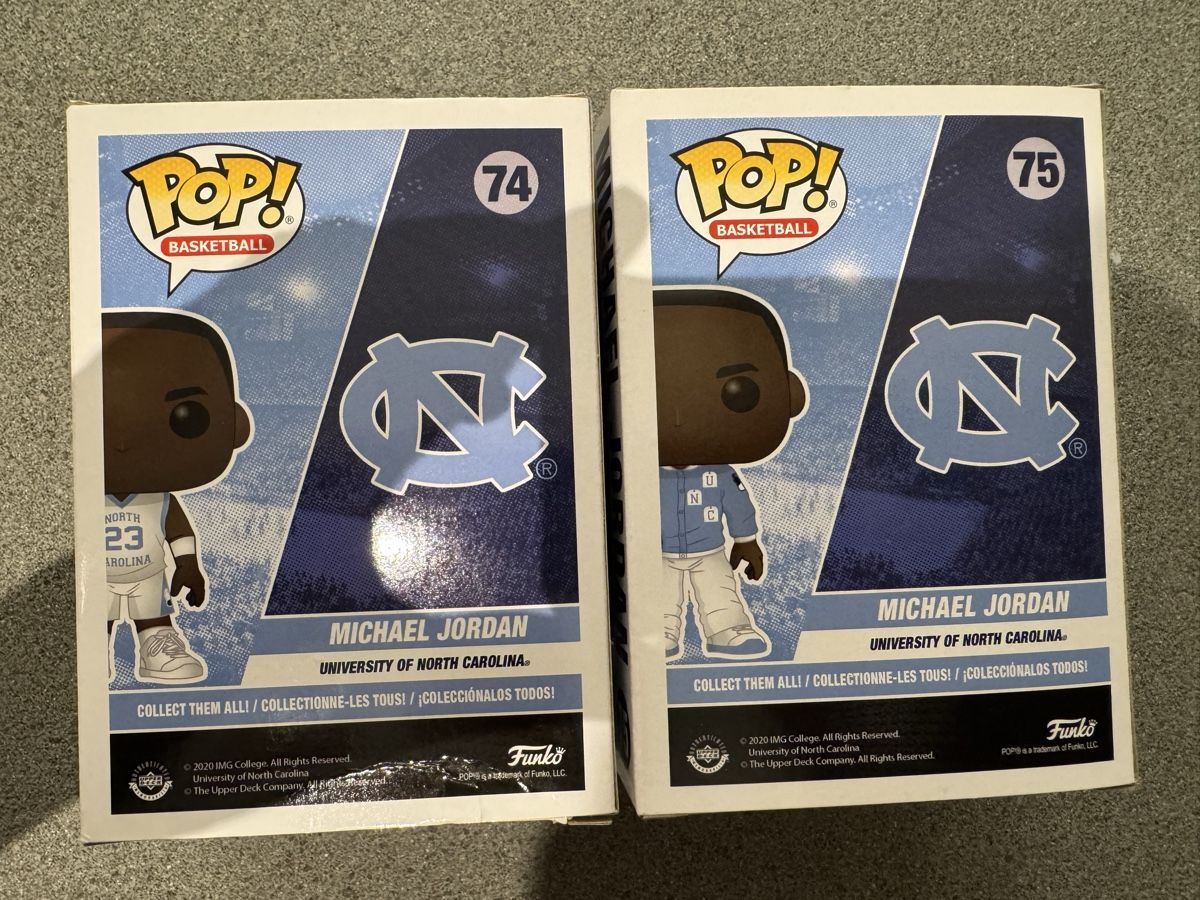 Funko Statuette: Funko Pop Michael Jordan UNC Set 74 e 75 - Nuovo! 48 – Usato da villa luganese venduto da Massimo123456 1