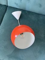 Pendelleuchte Kugel orange Metall 70er Jahre Vintage