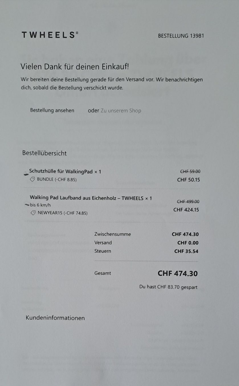 Hometrainer: Twheels Laufband Original – Nuovo (secondo la descrizione) da Gossau SG venduto da Janamm 3