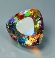 71 Ct  Mystic Trillion Cut Certified Loose Gemstone