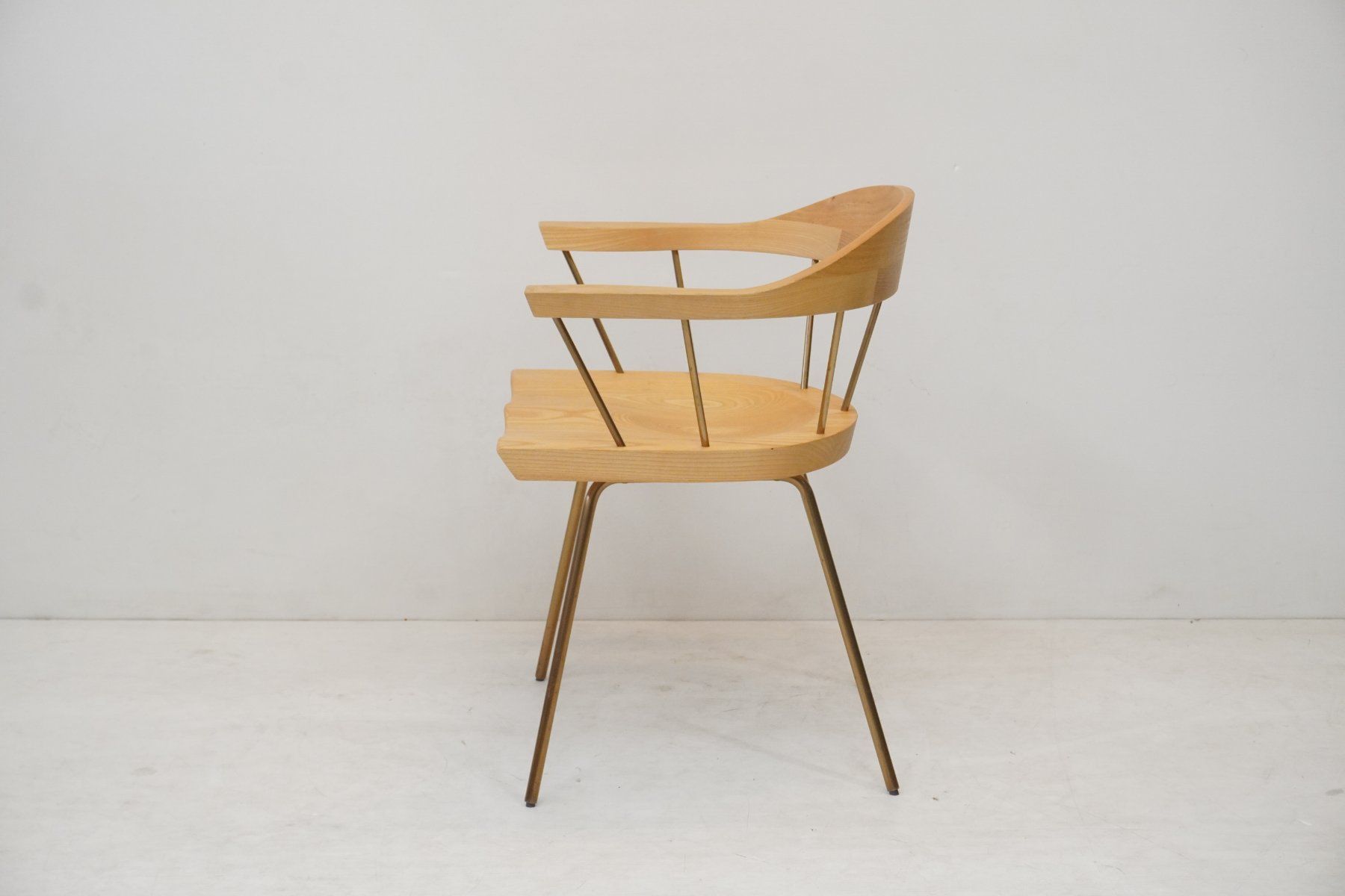 Sedie: BassamFellows Spindle Chair Eiche Messing - Designklassiker – Usato da Bad Zurzach venduto da QLASSIQ 7
