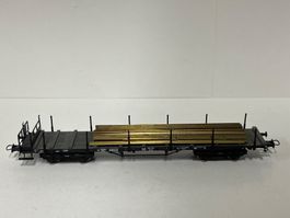 Roco  Flachwagen DB  beladen  mit Schienen H0 DC