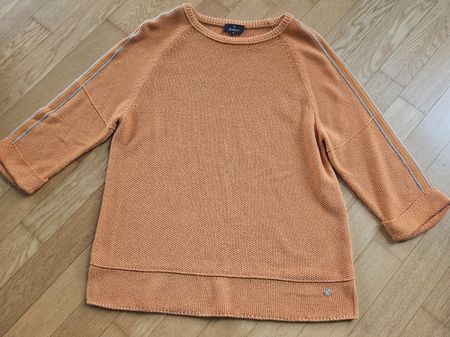 Neuwertiger Sommerpullover Monari hell orange 40 hoher NP!