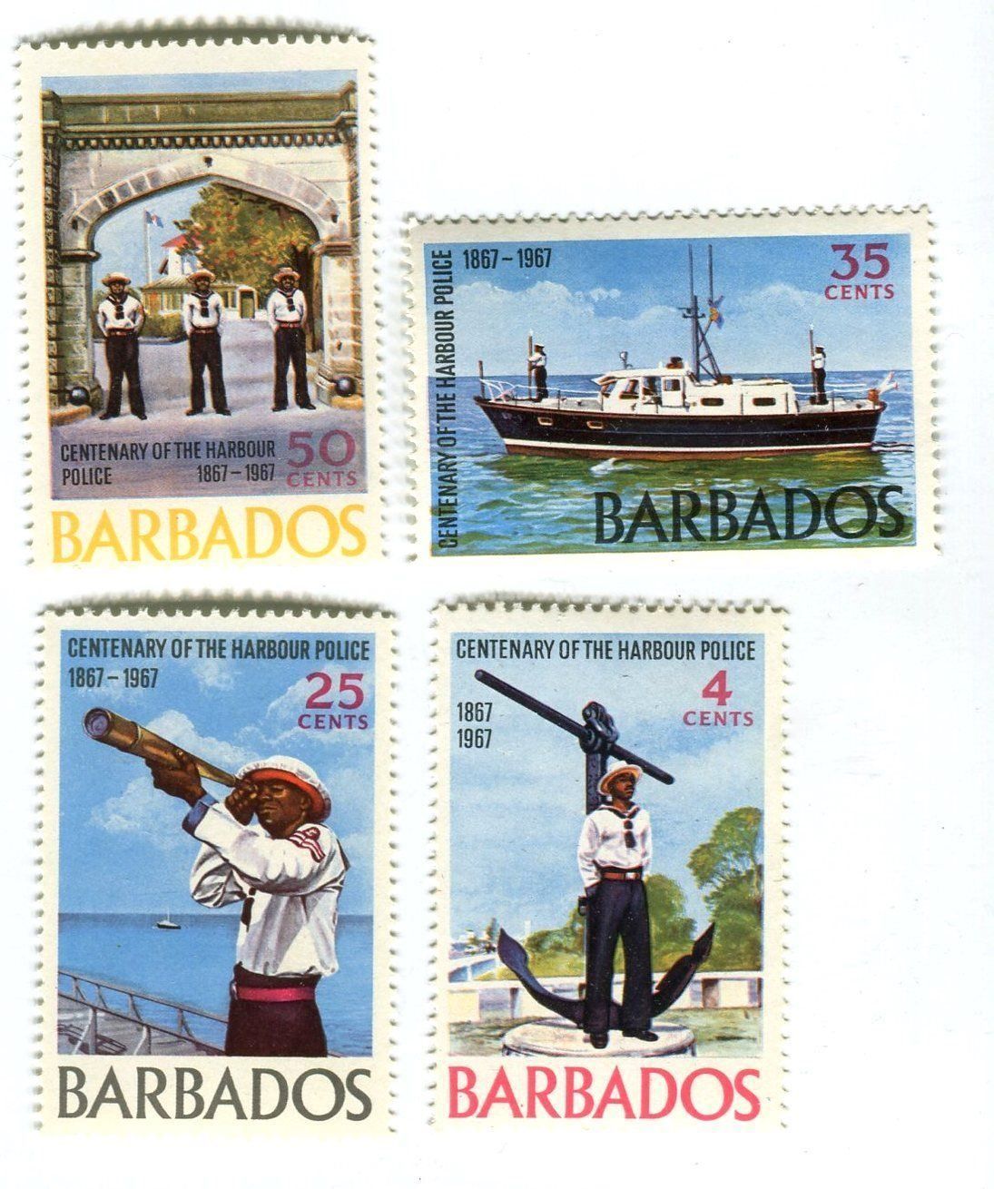 Tutti i francobolli: Briefmarken "Polizei". Barbados. – Nuovo e nell'imballaggio originale da Basel venduto da Butsch5