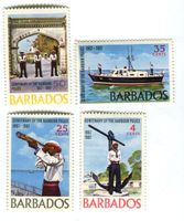 Briefmarken "Polizei". Barbados.