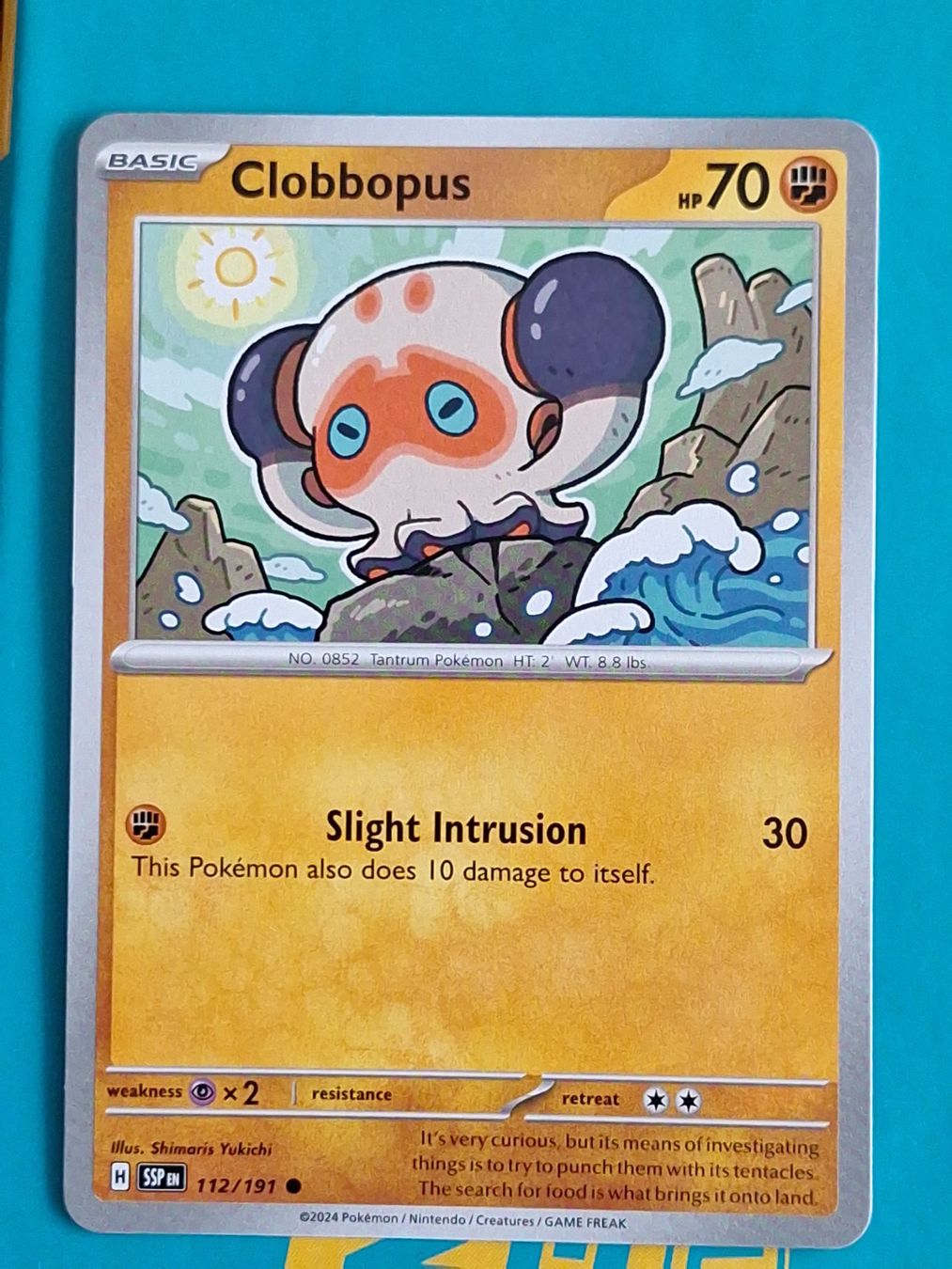 Pokémon Carte collezionabili: Clobbopus - Pokemon Surging Sparks – Usato da Altstätten SG venduto da GGsGameshop