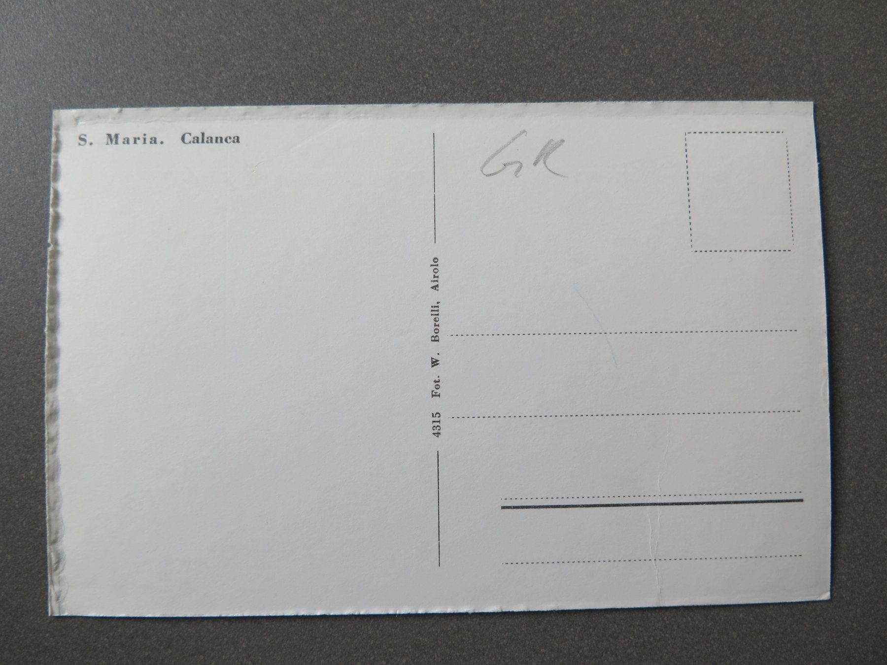 Cartoline postali: CALANCA - S. MARIA – Usato da Wittenbach venduto da lipasal 1