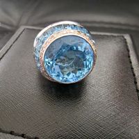 Ab 1.- 💎Grosser Topas/Brillant Ring in 750er W-Gold 6900.-