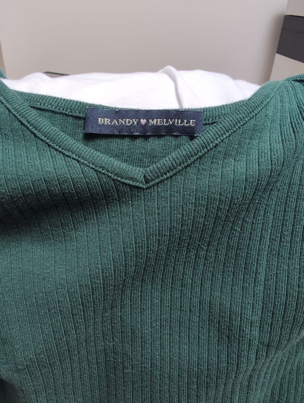 Brandy Melville Top: Canotta verde foresta Brandy Melville – Usato da S. Pietro venduto da van_2826 2
