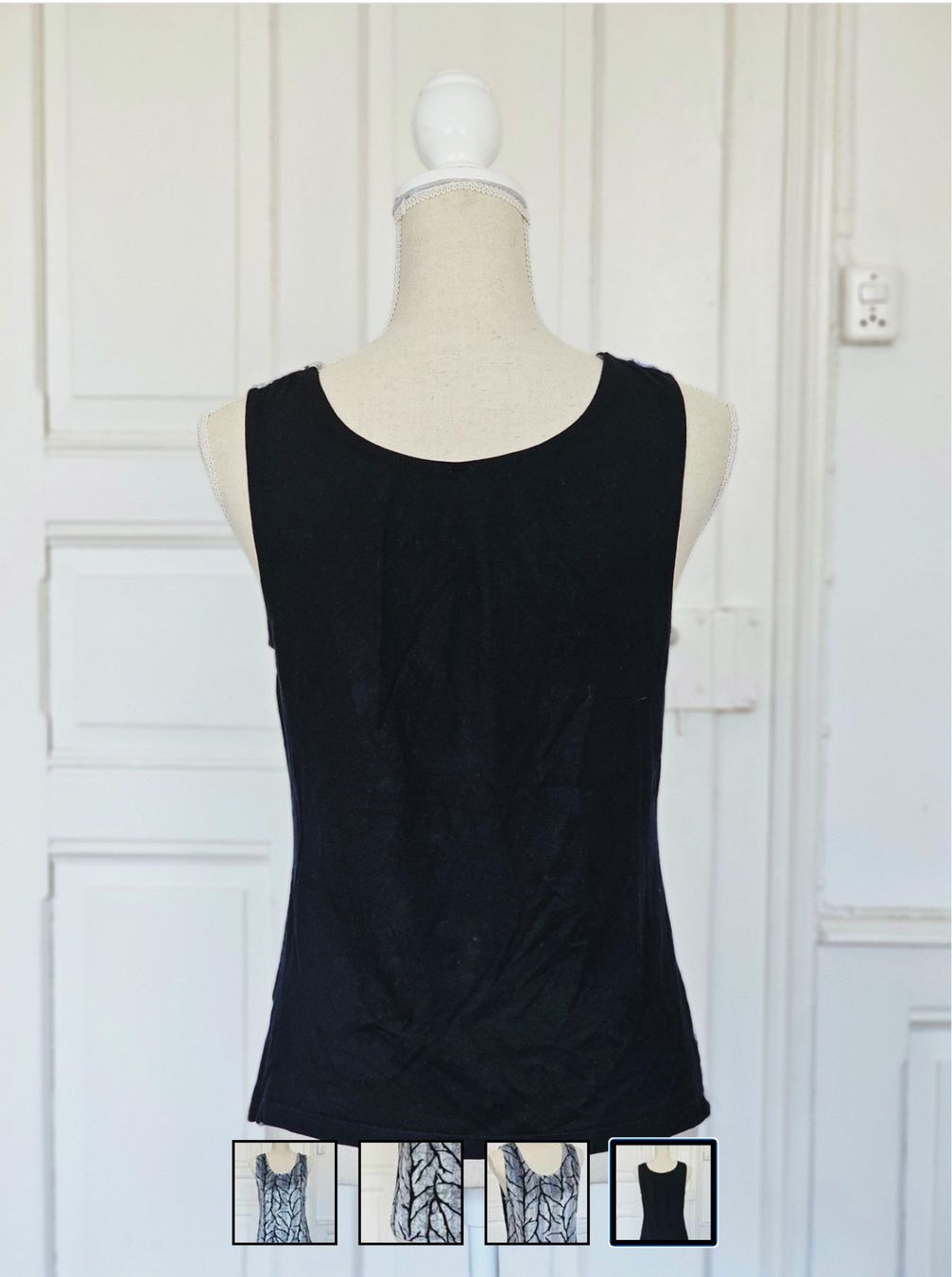 Top: Vintage Top Grau/Silber Schwarz Samt Gr. M – Usato da Ried-Brig venduto da Zzyzx 3