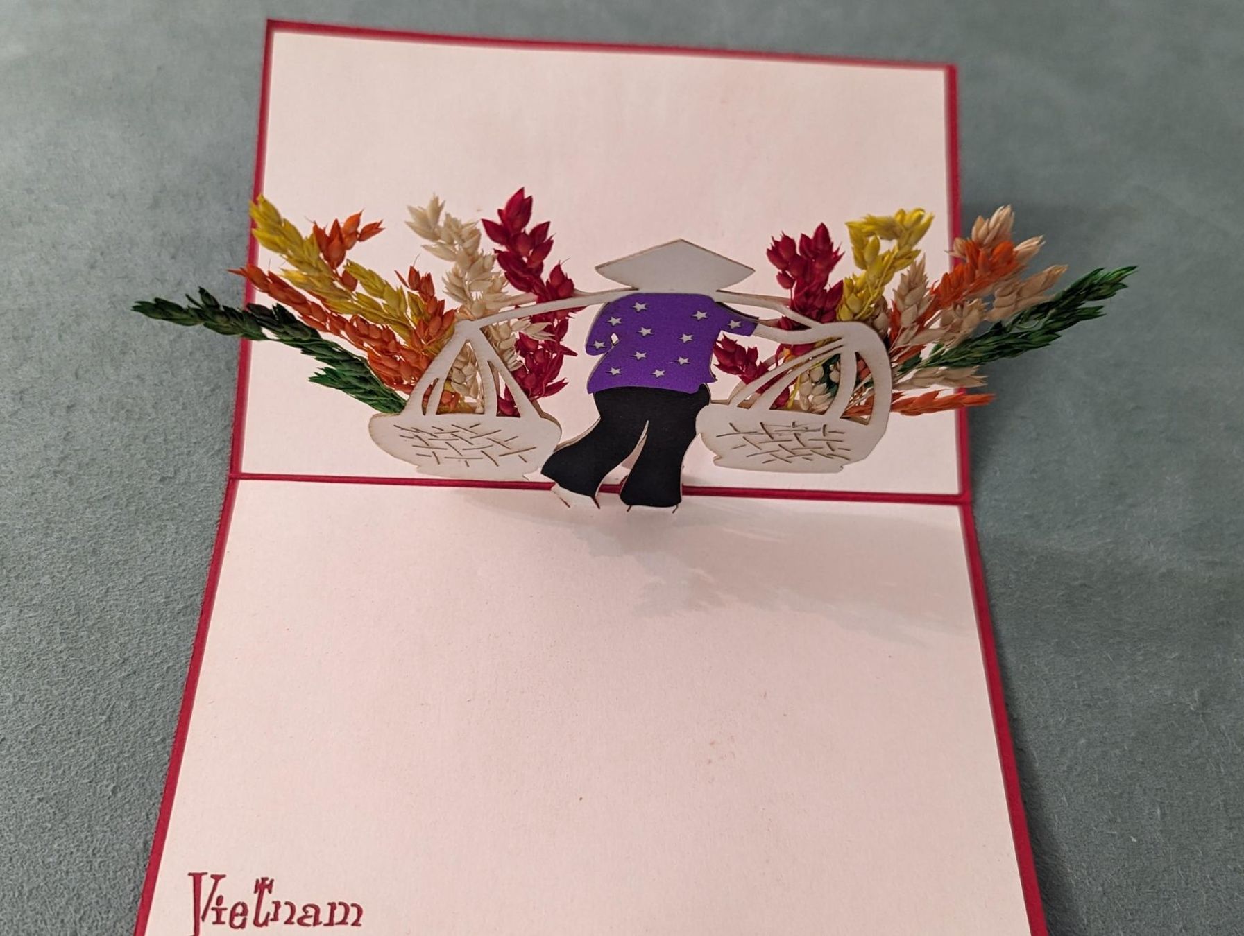 Cartoline postali: Vietnam  3 cards ,hand made – Usato da Porrentruy venduto da jmbechir