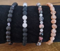Adlerholz&Amethyst, Rosenquarz, Rhodonit - Preise varieren!