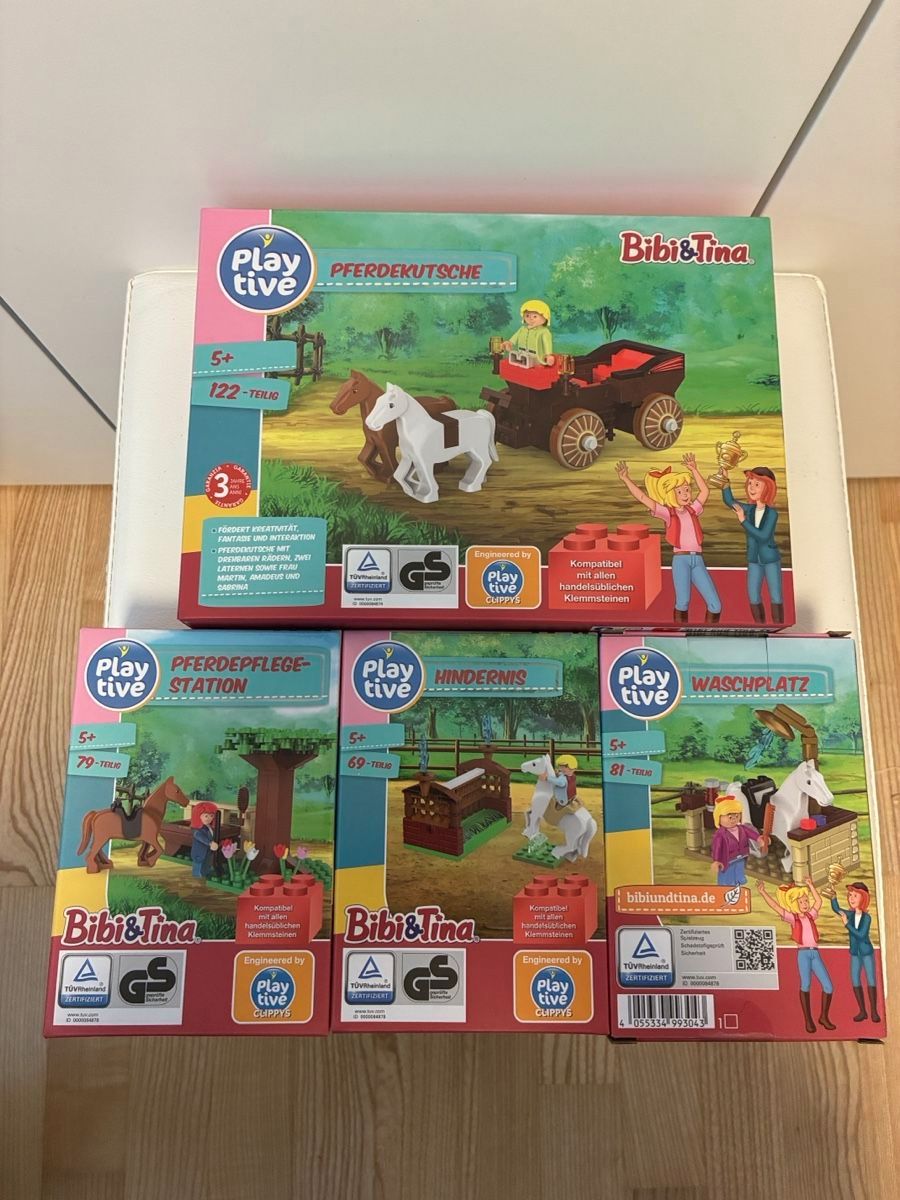 Kit di costruzioni: 4 Bibi & Tina Playtive Klemmbausteine Sets: Kutsche etc. – Nuovo e nell'imballaggio originale da Zürich venduto da m7lx