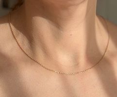 Kette 45cm Halskette 925 Silber vergoldet s fein Ankerkette