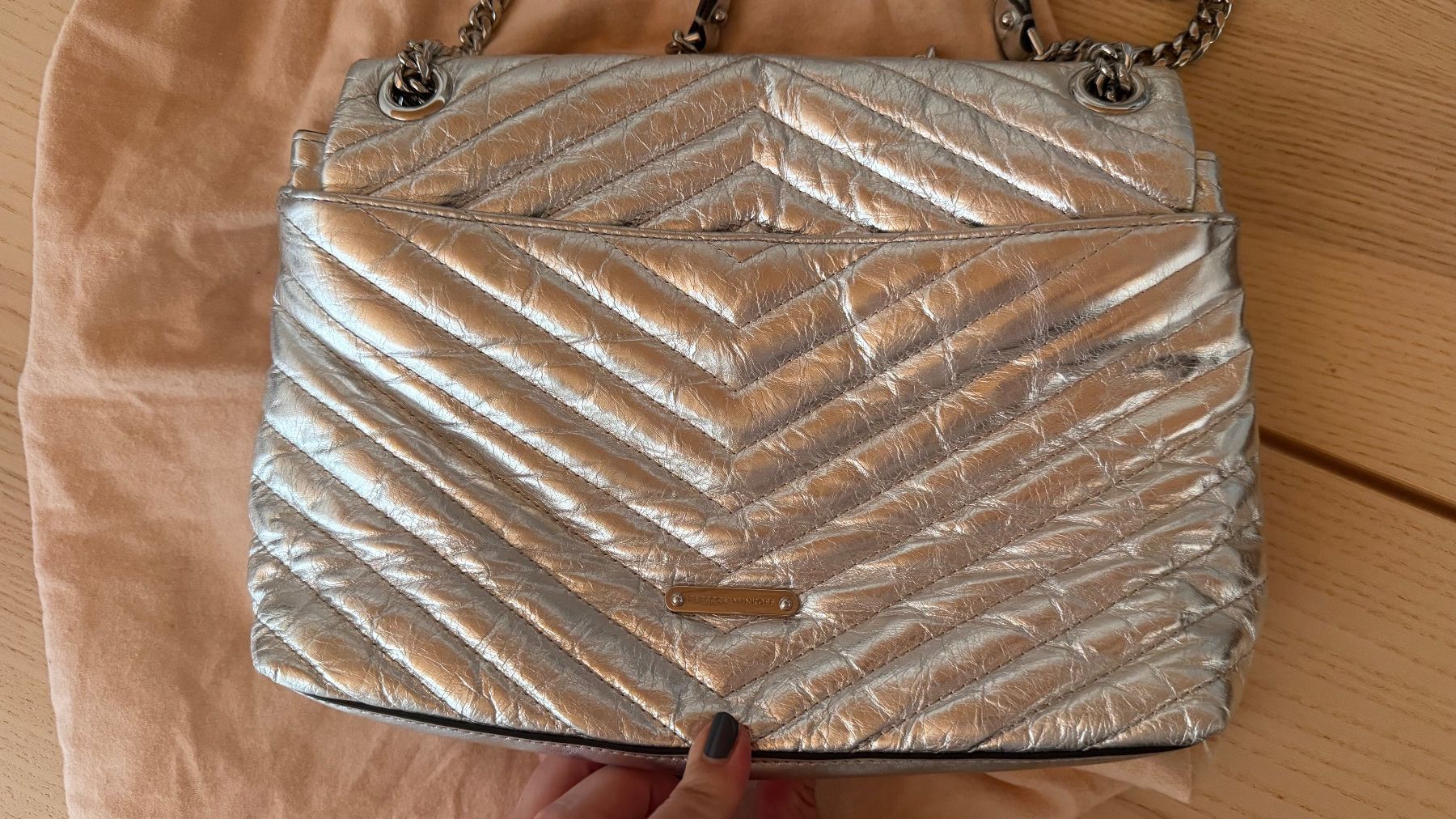 Borse da donna: Rebecca Minkoff Tasche silber Leder – Nuovo (secondo la descrizione) da Winterthur venduto da damoiselles 1