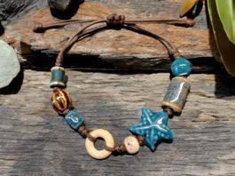 Hübsches Keramik Armband mit Seestern, NEU