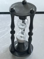 Sanduhr Metall antik, mit Glas, Dekoration(S11)
