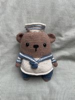 Handgemachter Teddybär als Matrose, gehäkelt, Amigurumi