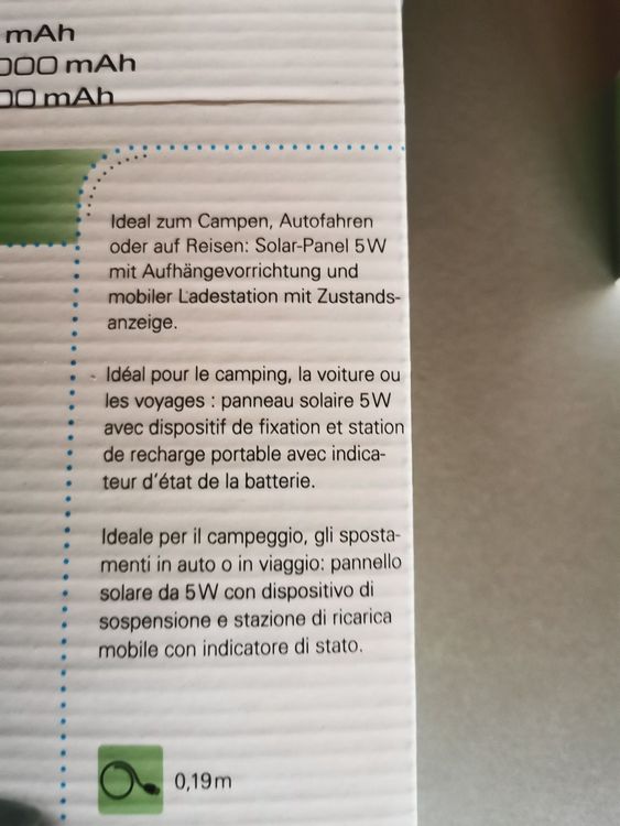 Dispositivi a energia solare: NEUES Solar-Panel  m. Powerbank 4000 mAh, Lagerräumung! – Nuovo e nell'imballaggio originale da Gebenstorf venduto da monschala 4