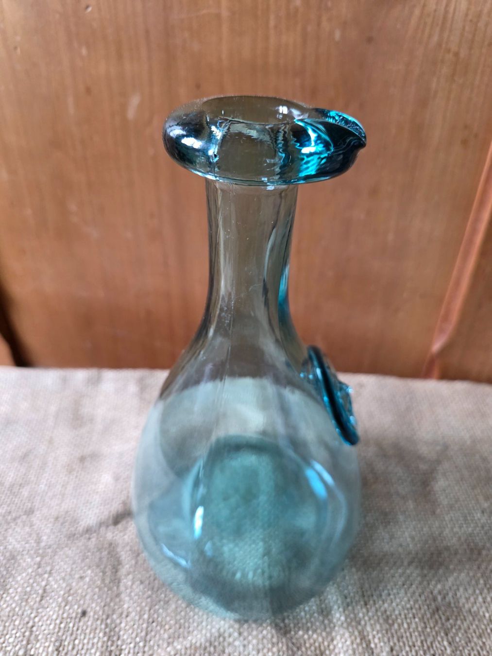 Caraffe: blaue Glas Flasche Karaffe mit Ausschank Rille – Usato da Walterswil BE venduto da Lonitti 6