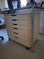 Rollcontainer weiss 6 Schubladen leicht gebraucht