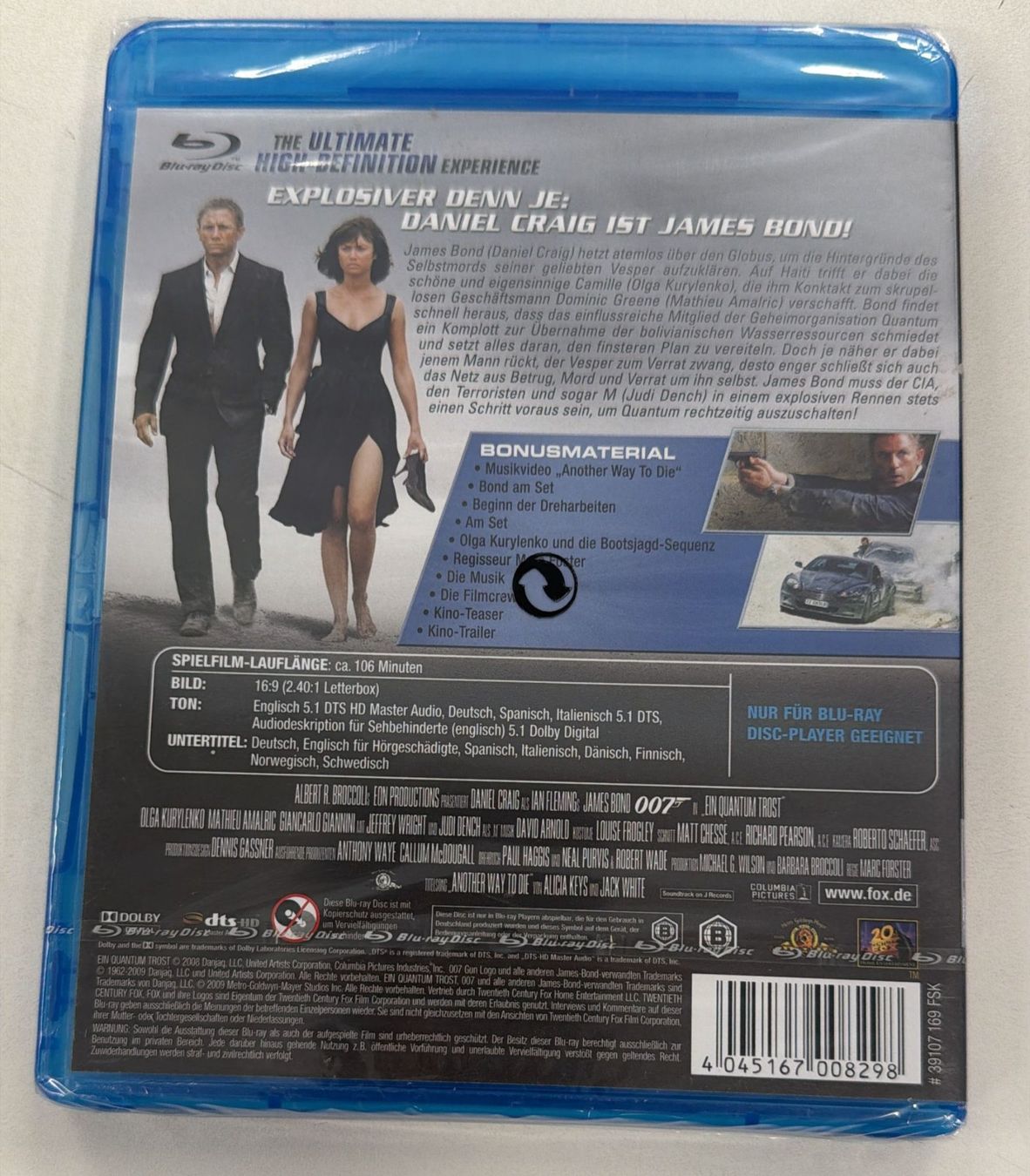Tous les DVDs: EIN QUANTUM TROST BLU-RAY – Neuf avec emballage d'origine à Zürich par freioccasionen 1