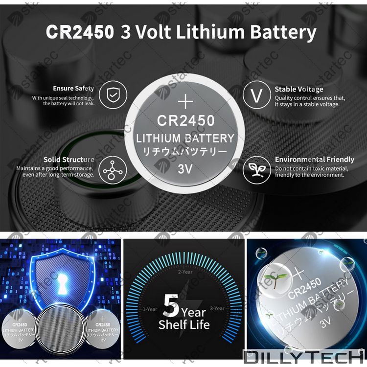 Caricatori & Batterie: Koonenda CR2450 Knopfzellenbatterie - 3 Stk. – Nuovo e nell'imballaggio originale da Erlenbach ZH venduto da dillytech.ch 6