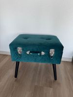 Hocker mit Stauraum in Emerald Samt