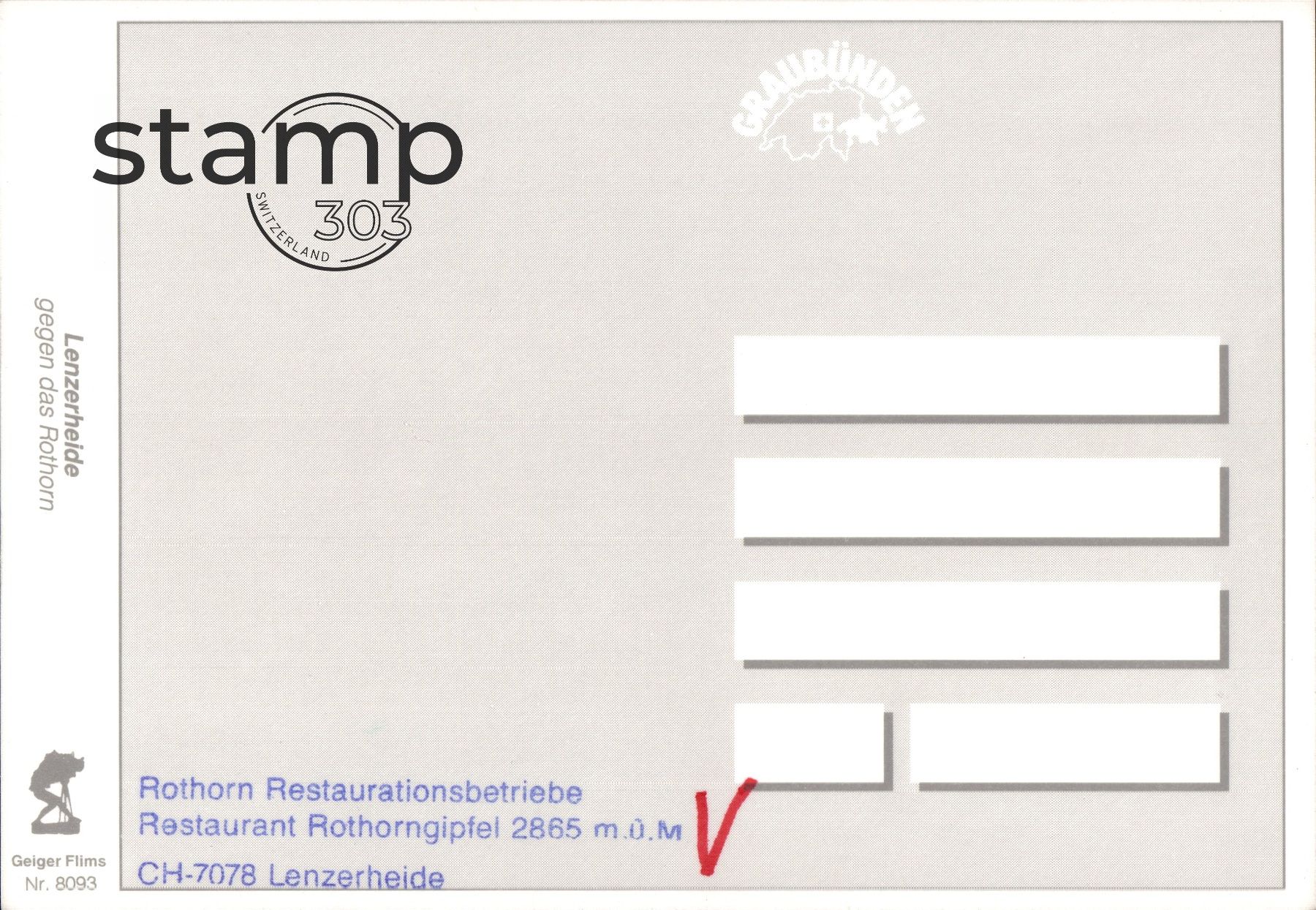 Cartoline postali: AK Lenzerheide gegen das Rothorn – Usato da Eggersriet venduto da stamp303 1