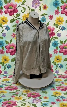 BIKBOK Lace Bomber Jacket, Size M, Stripes, streetwear Look
