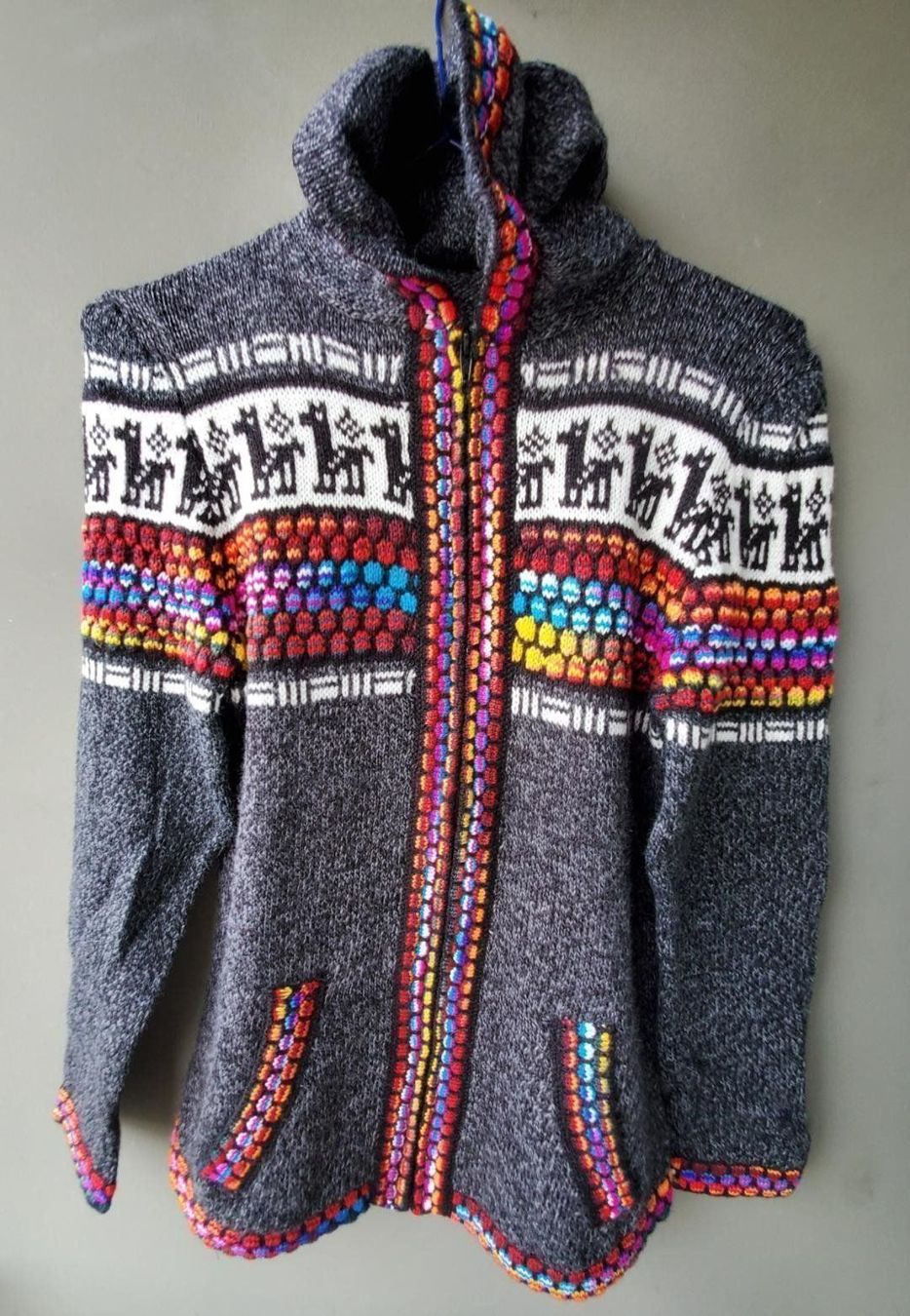 Giacche: wunderschöne Alpaca Strickjacke Pulli, Gr S-M, Neu!! – Nuovo (secondo la descrizione) da Lima- Peru venduto da Alpaka-Haus 4