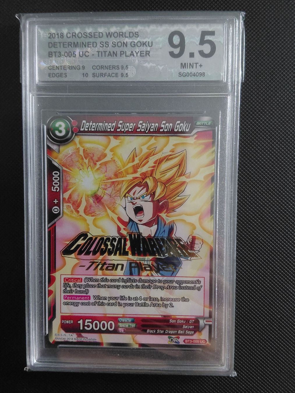 Bandai Sammelbilder & Trading cards: Determined SS Son Goku BT3-005 UC Graded 9.5  – Neu und originalverpackt aus KLOTEN von RAULMACHOTE