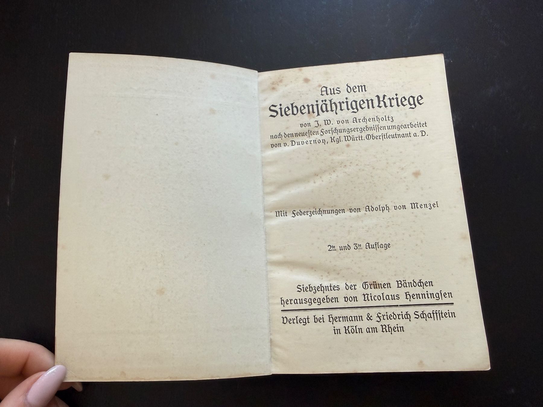 Libri: Aus dem Siebenjährigen Kriege – Usato da Erstfeld venduto da Uhu1980 1