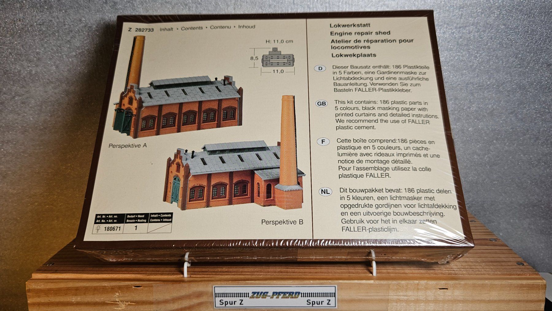 Faller Modellini di ferrovie: Faller 282733 - Lokschuppen einständig - Bausatz neu! – Nuovo e nell'imballaggio originale da Therwil venduto da ZUG-Pferd 1