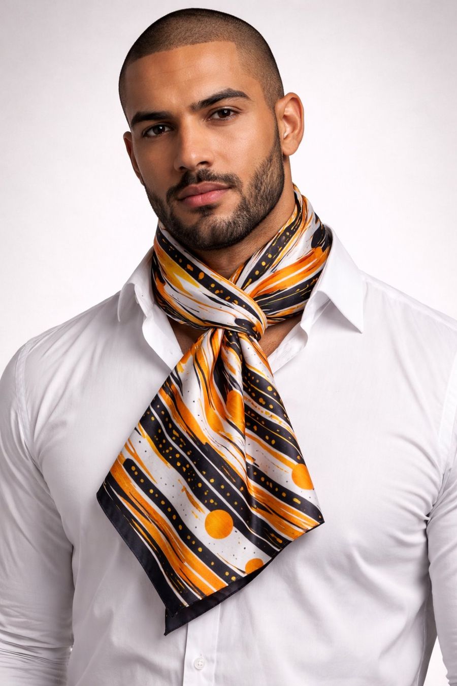 Foulard & Sciarpe: Schöner Seidenfoulard "Stripes" – Nuovo e nell'imballaggio originale da Dättwil AG venduto da AnDani2. 1