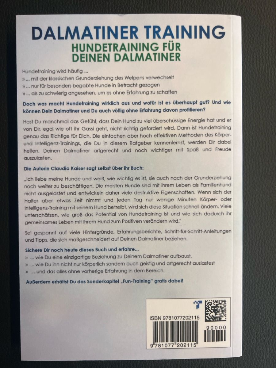 Libri: Dalmatiner Training - Claudia Kaiser – Usato da St. Antoni venduto da naefp 1