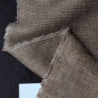 Ital. Designer Leinen Stoff gewoben 1.55x1.50m pied de poule