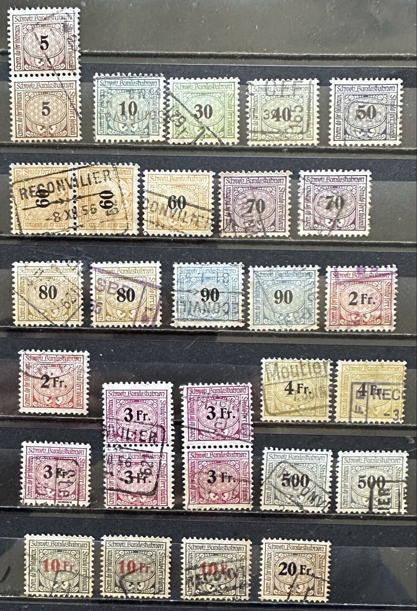 Tutti i francobolli: Eisenbahn Briefmarken  – Usato da Duebendorf venduto da Fczfanrobi