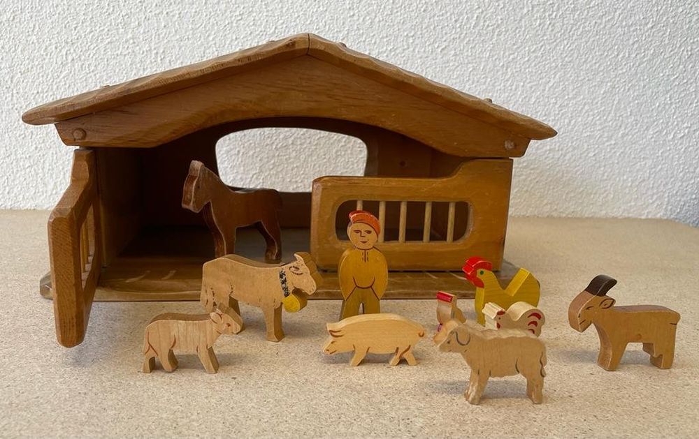 Bauernhof aus Holz mit Tieren Kaufen auf Ricardo