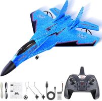 (44x32cm) RC Flugzeug Kinder Spielzeug Blau