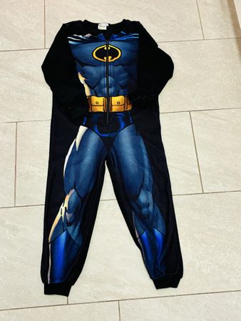 Batman Overall Einteiler Grösse 122/128 schwarz blau