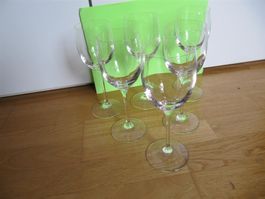 6 Weingläser Kristallglas Schwenker Weinkelche