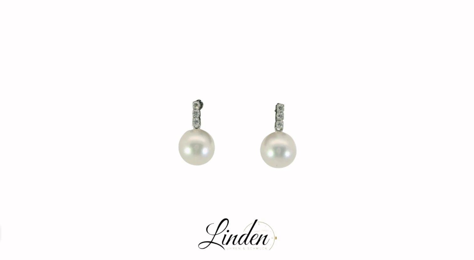 Orecchini pendenti & Orecchini a lobo: Perlenohrringe 750 Weissgold Diamant – Usato da Zürich venduto da Linden-Uhren