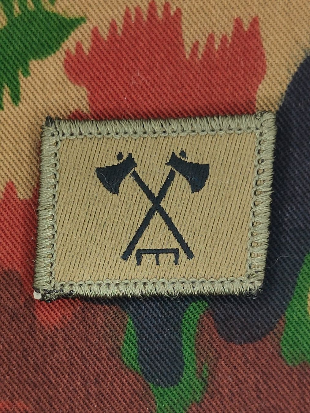 Schweizer Armee Placchette & Badge: Funktionsabzeichen Sappeur, Variante 2 – Usato da Bauma venduto da SwissMilitaria